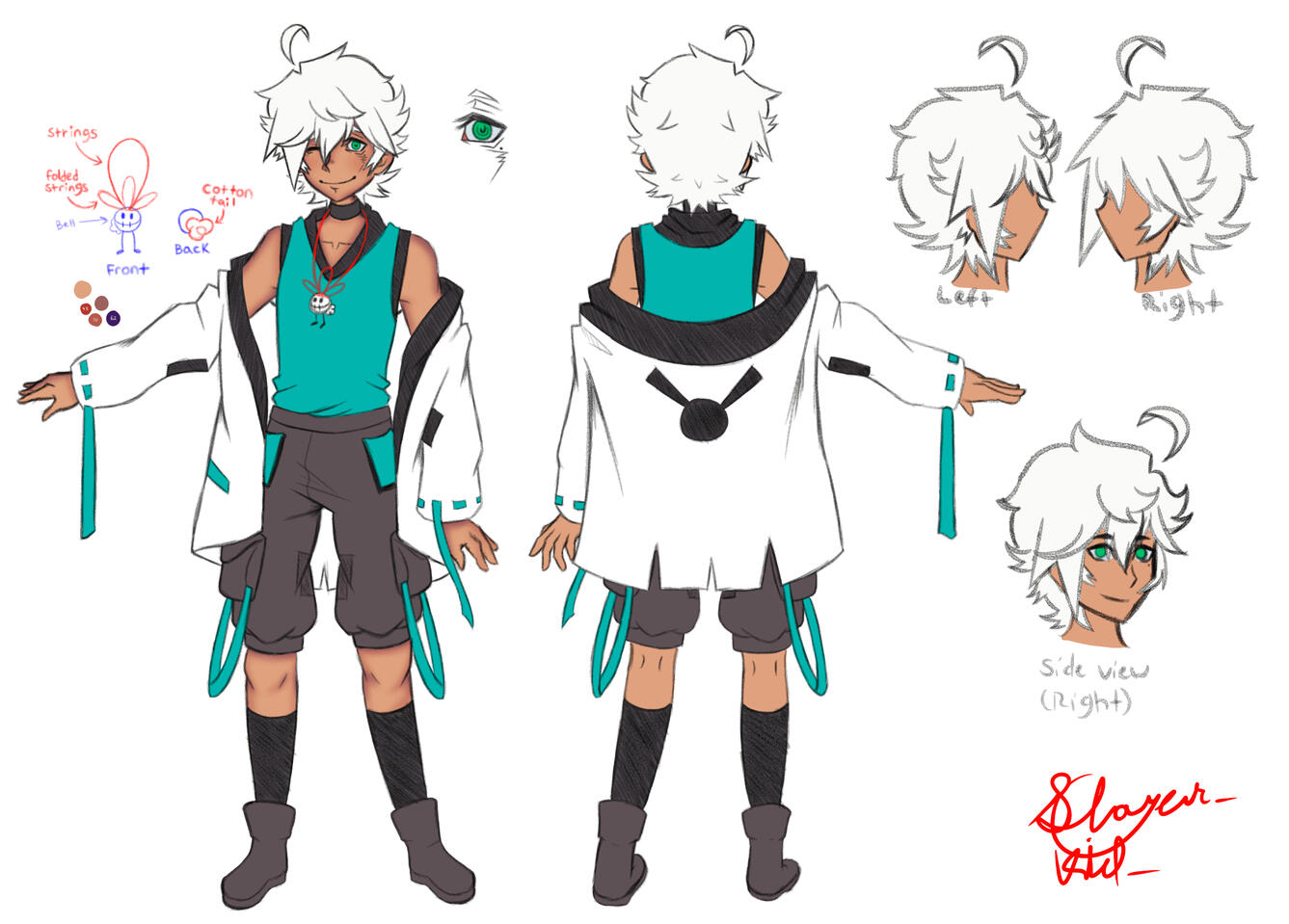 Kirsis (my VTuber) ref sheet