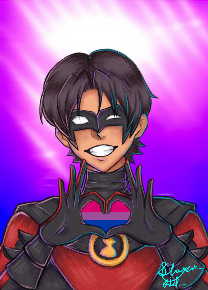 Tim Drake bi pride fanart